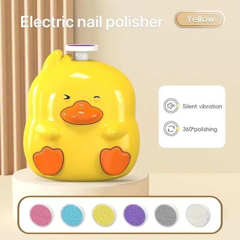 Safe Easy Electric Baby Nail Trimmer, Infant Nail Clipper File Kit, Low‑Noise Manicure Pedicure Set with Grinding Heads for Newb