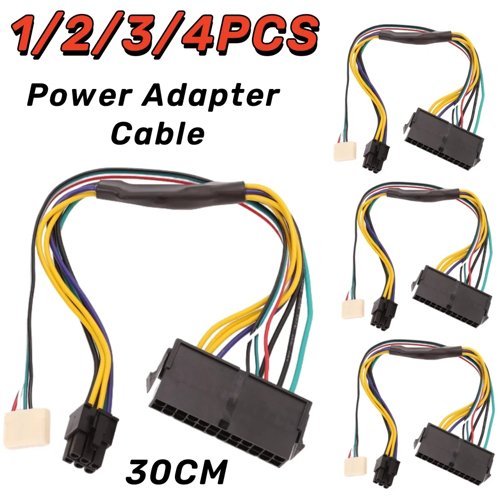 2/3/4PCS 24 Pin to 6 Pin ATX Power Adapter Cable for HP Z220 Z230 SFF MT TWR Series 4000 6005 8300 ProDesk 600 G1 EliteDesk 800