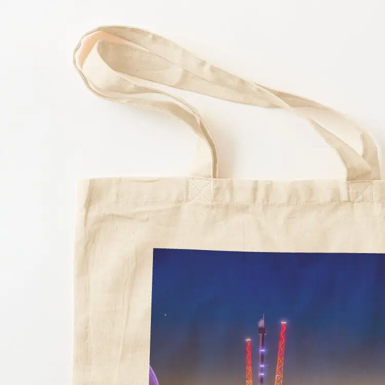 Myrtle Beach Cityscape at Night Tote Bag حقيبة يد نسائية مخصصة حمل حقيبة حمل الحقائب الرجال حقيبة تسوق محمولة