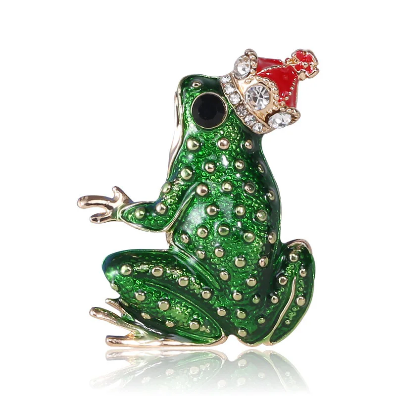 Exquisite Colorful Rhinestone Frog Brooches For Women Men Fashion Cute Frog Animal Brooch Pins Charms Office Party Jewelry Gifts