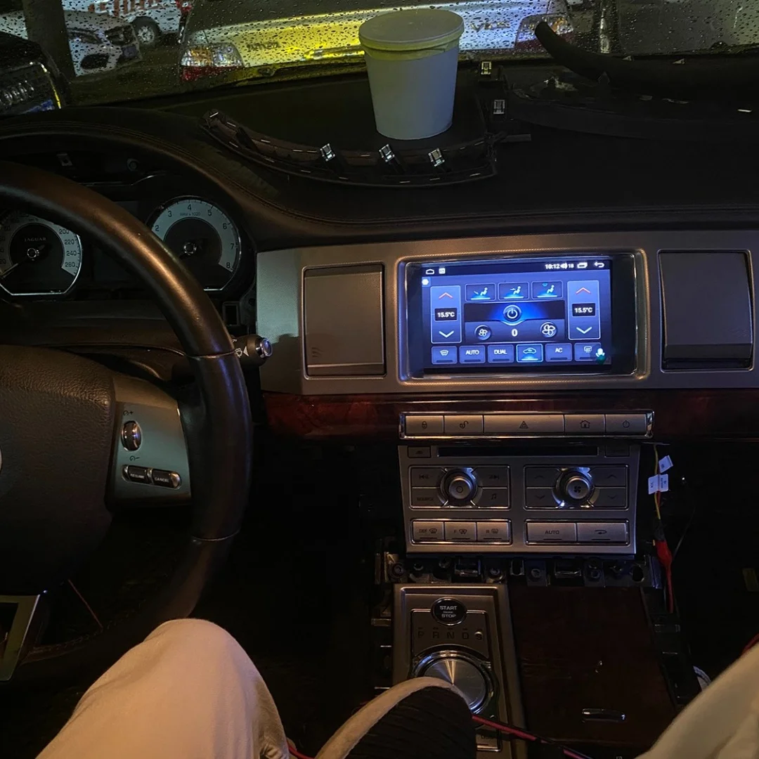 Radio de coche con pantalla inteligente para Jaguar XF 2012-2015 Android navegación GPS receptor estéreo Multimedia cabeza U