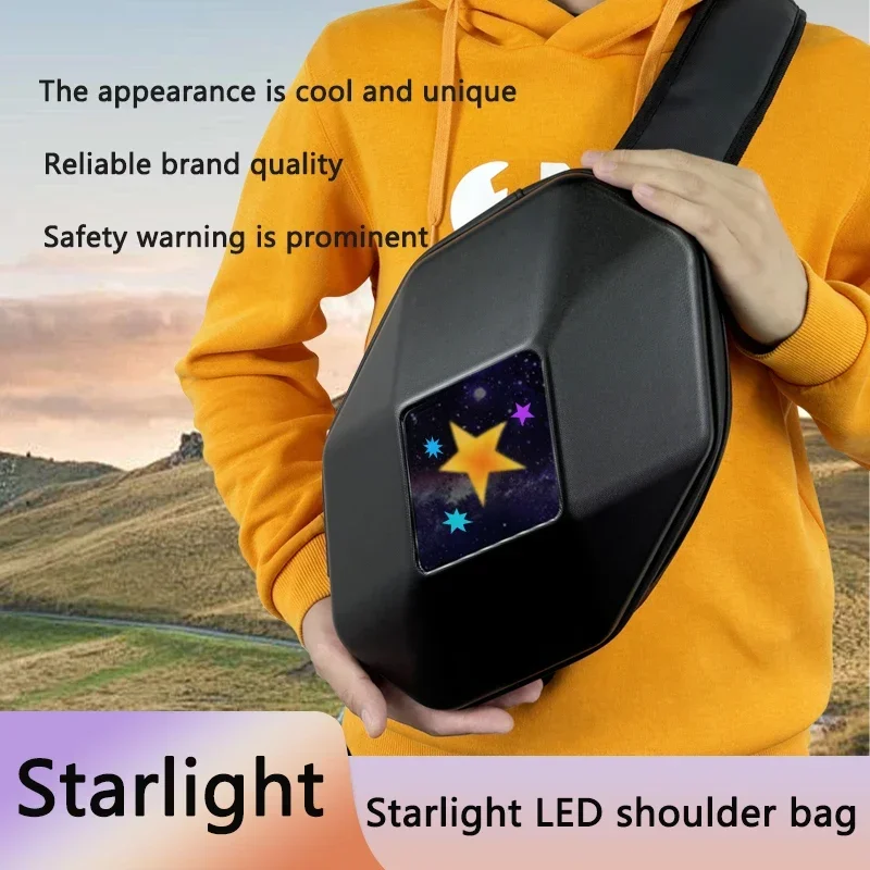 

Motorcycle Backpack LED Cool Bluetooth DIY Motorcycle Riding Sports Waterproof ABS+PC Material Backpack for Motorcycle Gear