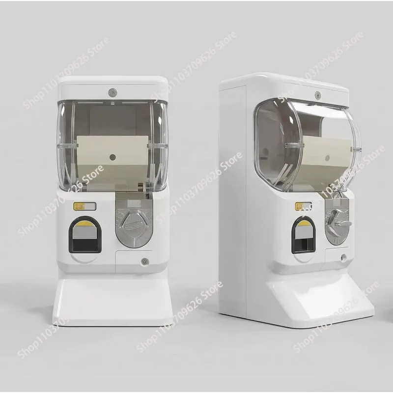 Two-tiered transparent white machine: Double-layer capsule toy machine produces 75mm capsule toys