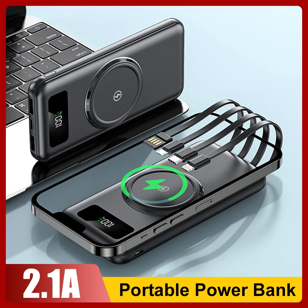 

Magnetic Power Bank Wireless Fast Charging External Battery Smart Power Bank 10000mAh/20000mAh For Heated Vest Jacket Phone