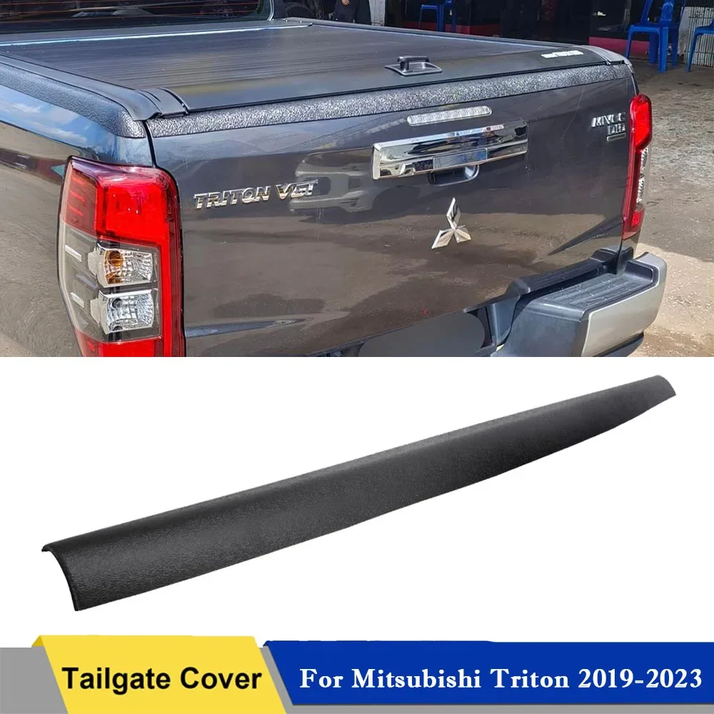 Matte Black Tailgate Guard Cover for Mitsubishi Triton 2019 2020 2021 2022 2023 Rear Tailgate Trim Strip 4X4 Car Accessorie