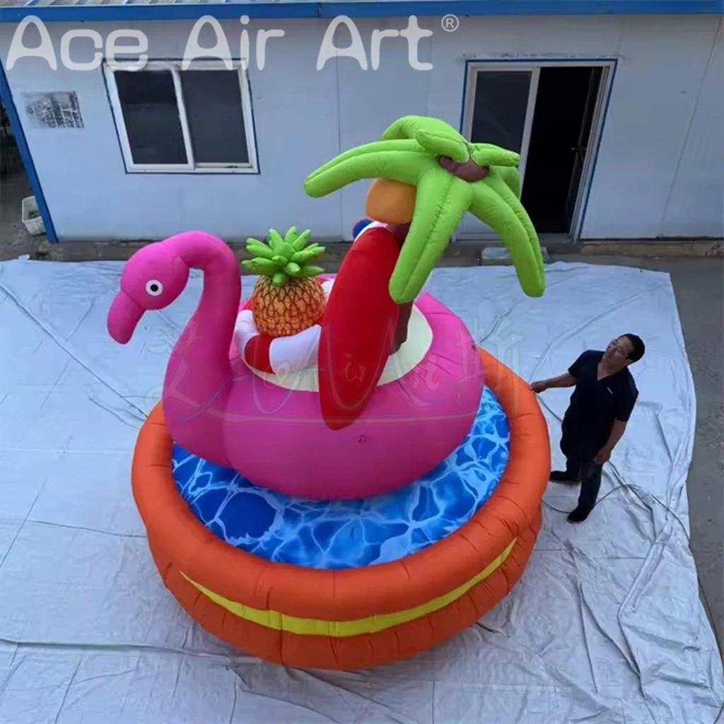 Inflatable Flamingo Swimming Pool Balloon for tropical Sea Party Summer Beach Decoration
