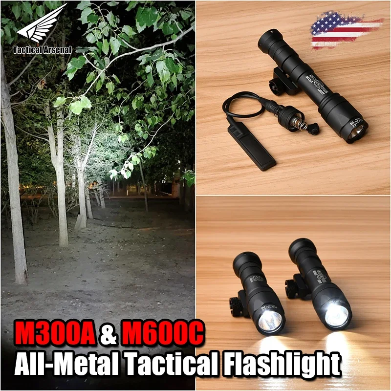 

Surefir Airsoft M300A M300 M600C Tactical Scout Light Dual Pressure Switch AR15 Rifle Weapon Flashlight LED SF Hunting Gun Lamp