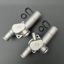 06A 121 133 Aluminum Cooling Water Flanges Coolant Hose Connector Tee Joint For VW Bora POLO 1.6T Touran For Skoda Octavia 2.0T