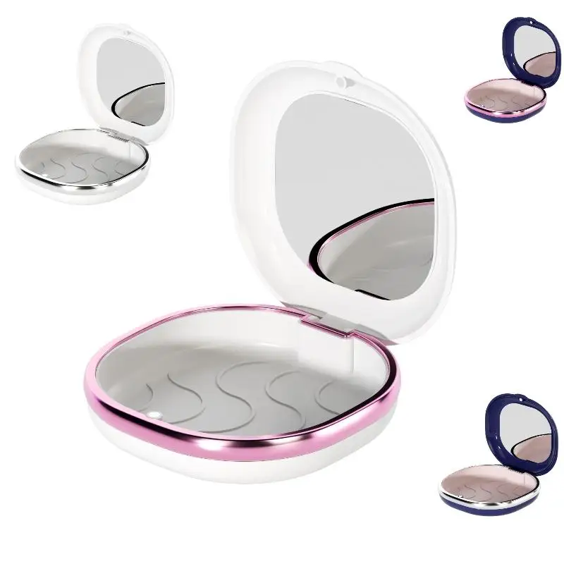 1 Pcs Braces Case With Mirror Dental Retainer Box Case Magnetic Aligner Mouth Guard Container For Teeth Travel False Denture Box