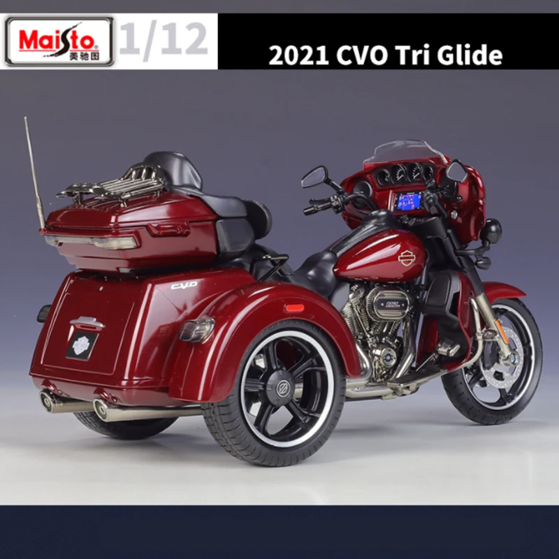 Maisto 1:12 Harley Davidson 2021 CVO Tri Glide Alloy Classic Motorcycle Model Diecast Leisure Street Motorcycle Model Kids Gifts