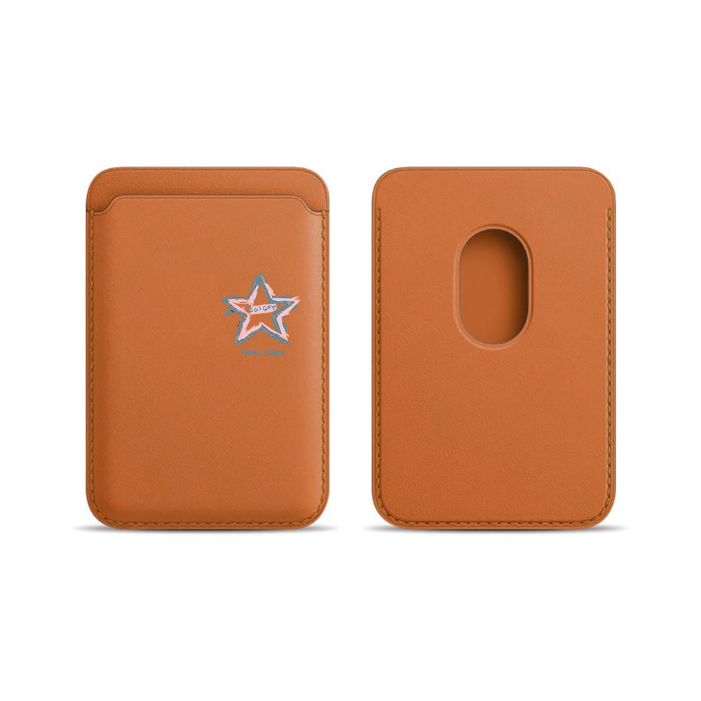 Minimalistisches Kunst-Stern-Leder-Kartenetui, Telefonkartenhalter für Magnetische Hüllen, Geeignet für alle iPhone Magsafe Karten-Handyrückseiten-Taschen – Detail 11