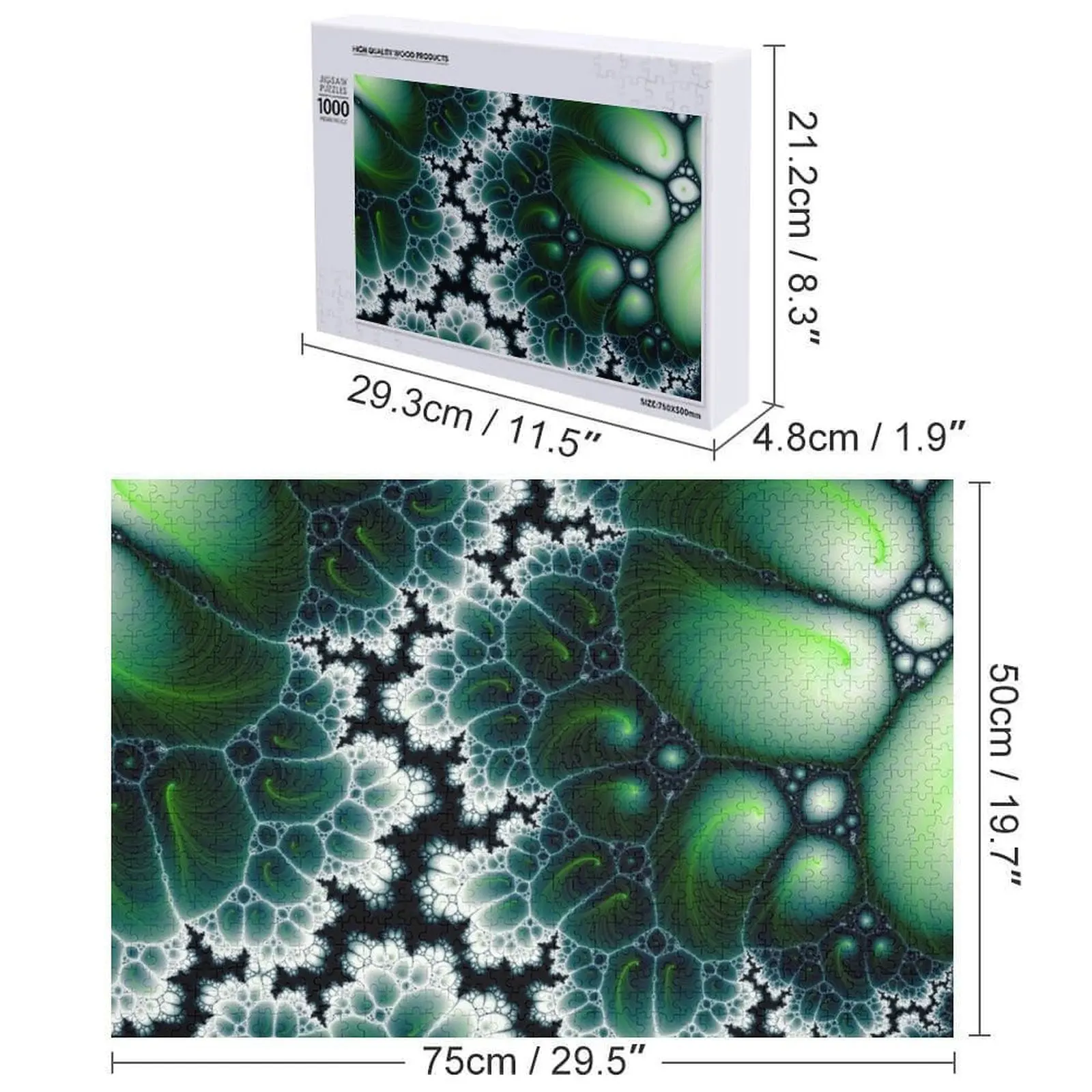 Regalo personalizzato del puzzle fractal Featherscape personalizzato per il puzzle personalizzato dei bambini