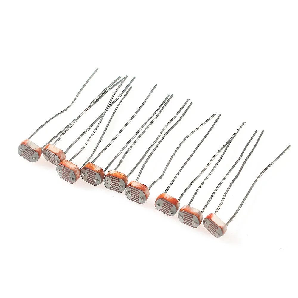 50/100PCS LDR Photoresistor Resistor Kit 5506 5516 5528 5537 5539 Photo Light Sensitive Resistors Assortment for DIY Electronics