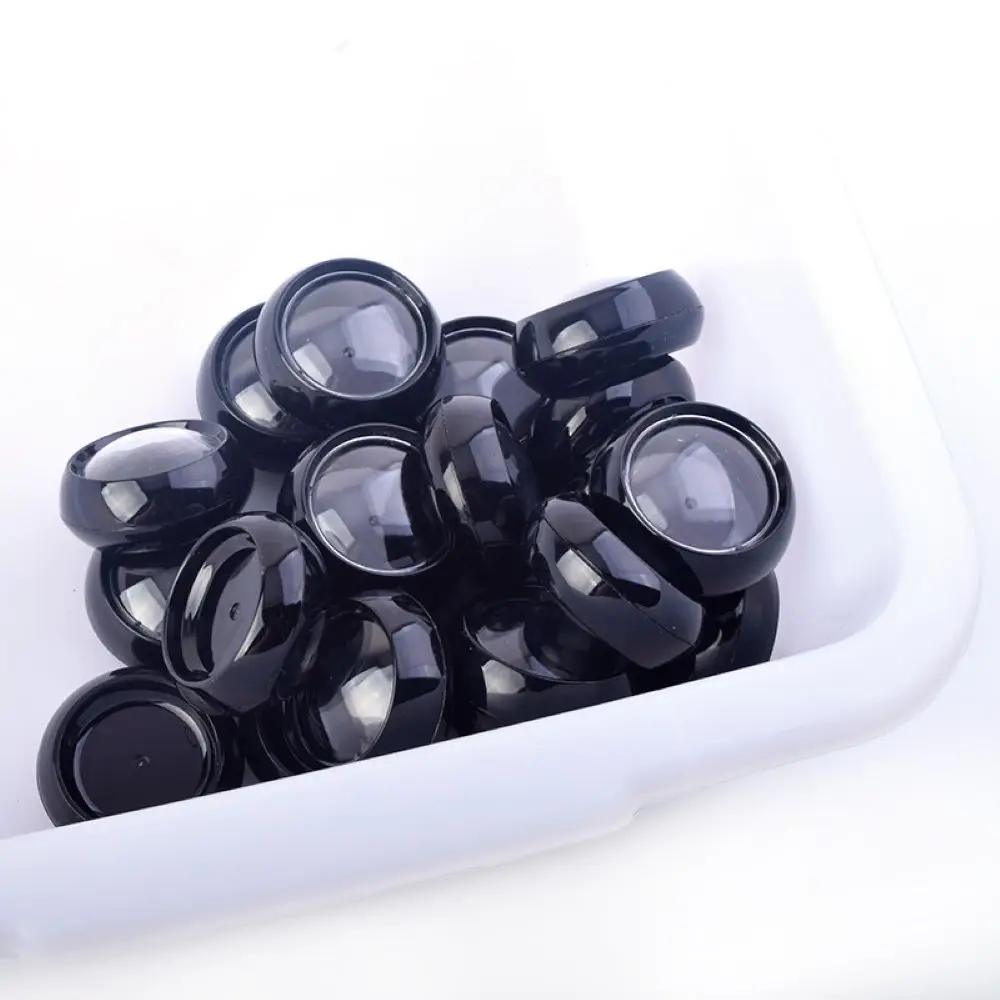 Small 3g Cream Jars Accessories Nail Art Tins With Window Empty Mini Sample Bottle Black Cosmetics Containers