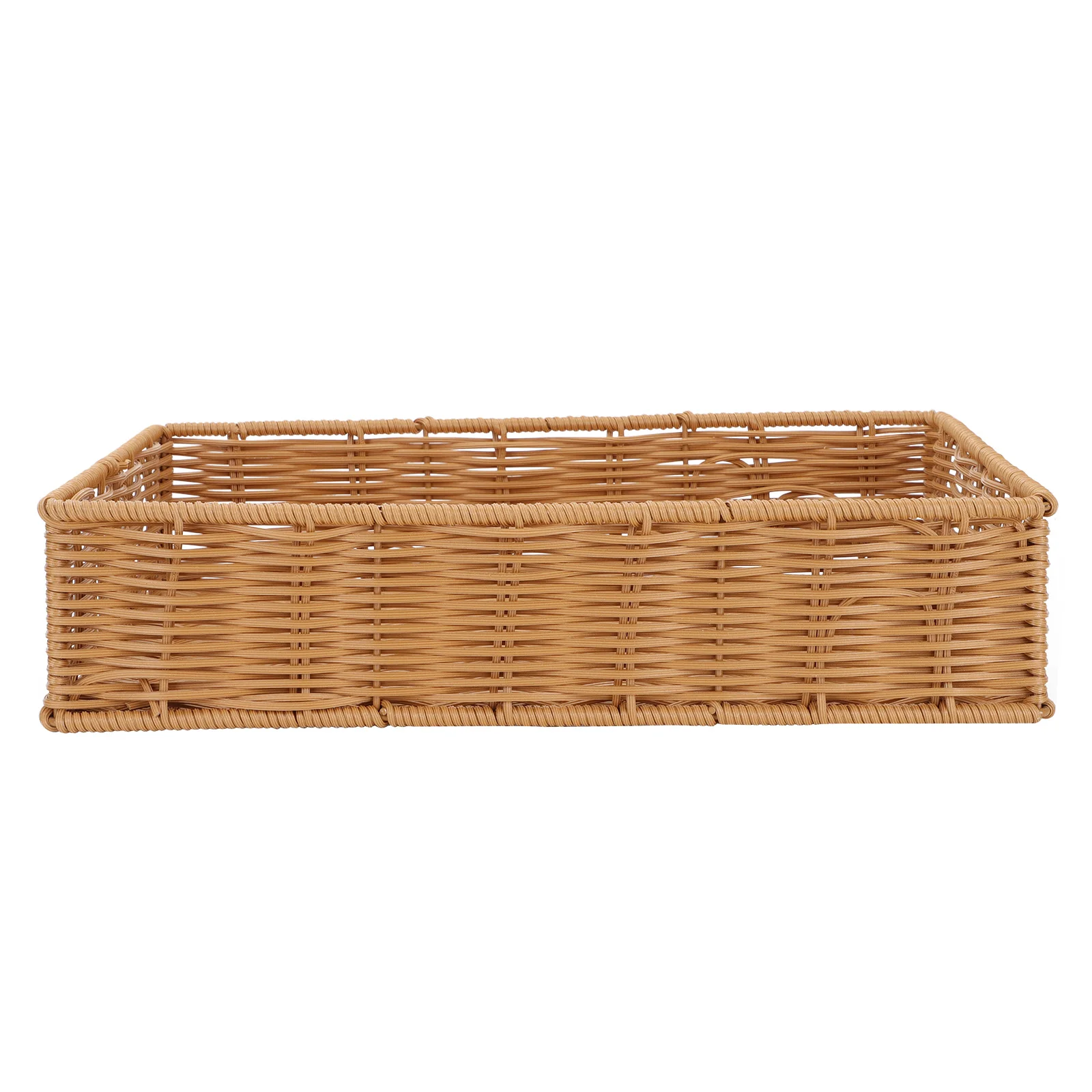 Imitation Rattan Storage Basket Creative Woven Exquisite Sundries Organizing Wicker Packing Decorative Gift Iron Miss