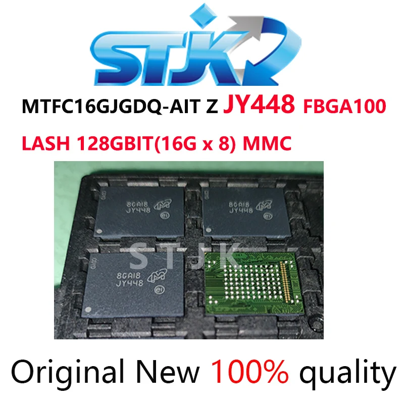 JY448 MTFC16GJGDQ-AIT Z IC FLASH 128GBIT (16G x 8) MMC FBGA100