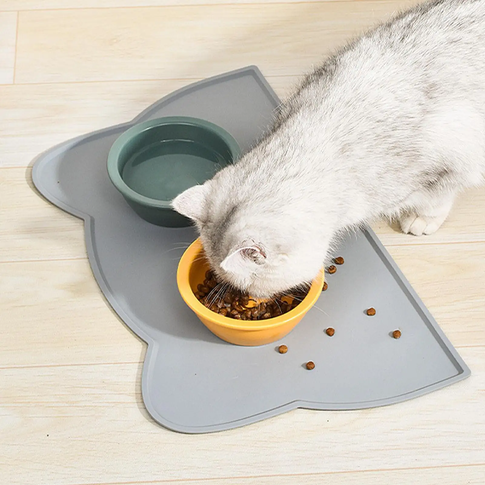 Silicone Pet Feeding Dog Cat Bowl Food Mat Non-Stick Waterproof Pet Food Feeding Pad Puppy Feeder Tray Water Cushion Placemat