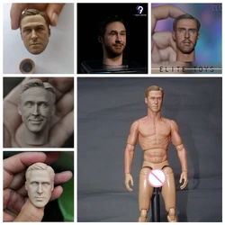 Ryan Gosling Male Head Carving Sculpt DIY Figure Muscle Body  Soldier Actor  Toys 1/6 Fexible Model for 12'' Action Figure  Toys