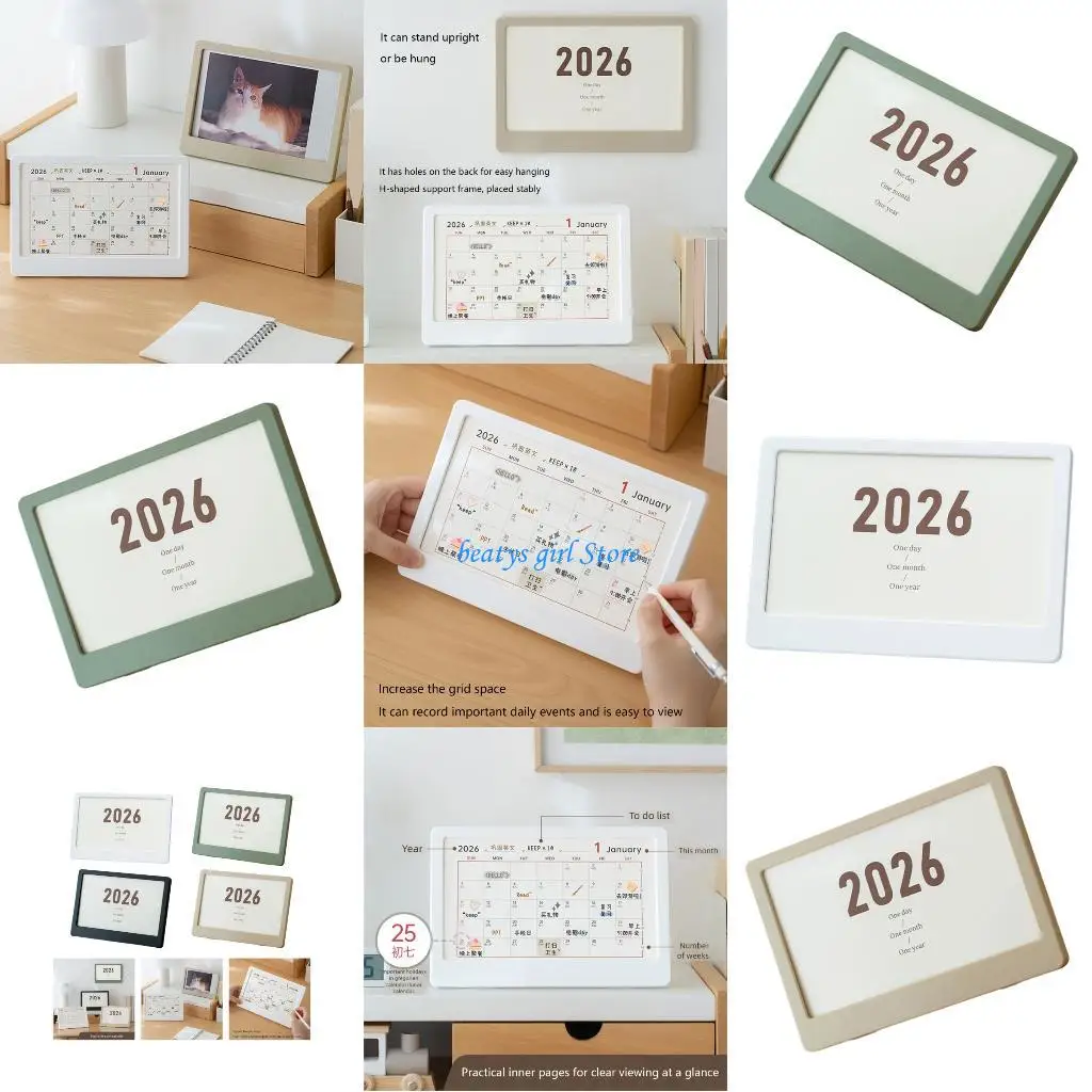 C7AB Double Propósito Descripción Calendario Soporte fotos Pantalla fotos Ajuste inclinación para visualización