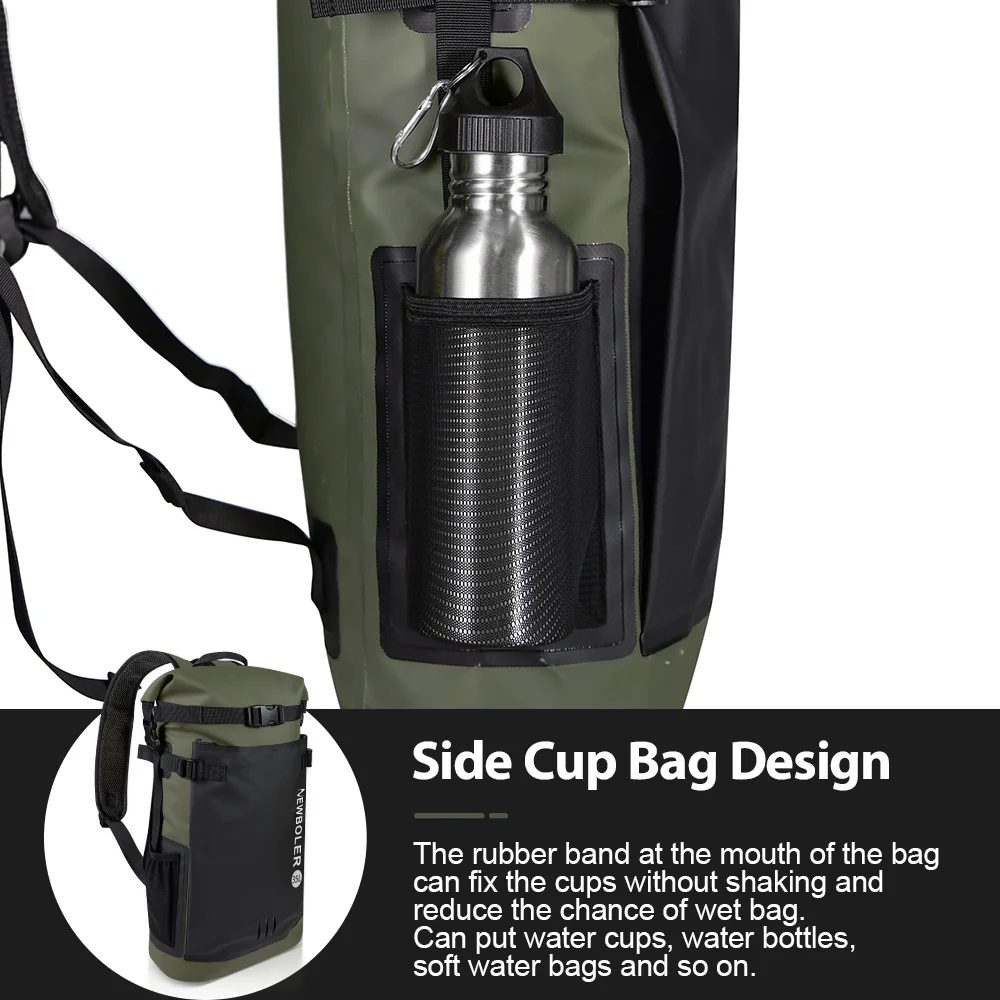 35L PVC Swimming Pack Dry Bag Backpack for Women Men Waterproof Backpack Kayak Trekking Drifting Rafting Surfing Boating Bag image 4