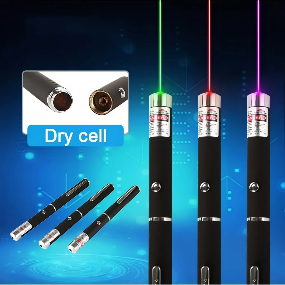 Mini pointeur laser LED portable vert et rouge sans piles, lampe torche LED, stylo laser, jouet interactif pour chat