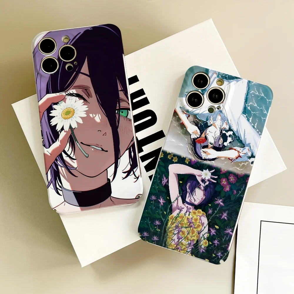 

REZE C-Chainsaw Man phone case FUNDA For Samsung S25 S24 S23 A07 A17 A06 4G 5G Glossy HD Hard Cover Film