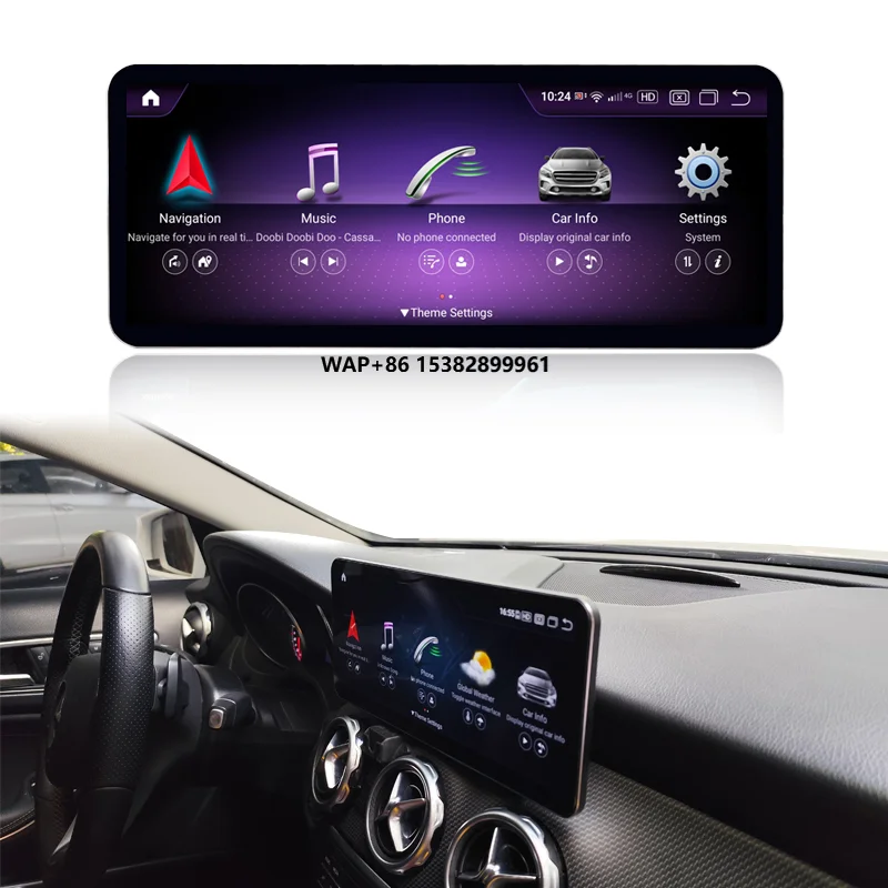 

12.3\" Ultra-Thin Android 13 Qualcomm 8 Core Touch Screen Car Audio System with GPS & DSP Compatible GLA180 W176