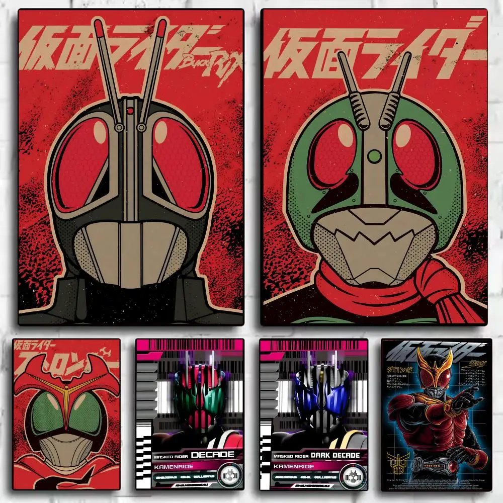 Cool K-Kamen Rider Poster Perfect Sticker Self Adhesive Art Designed for Home Dining Office Spaces