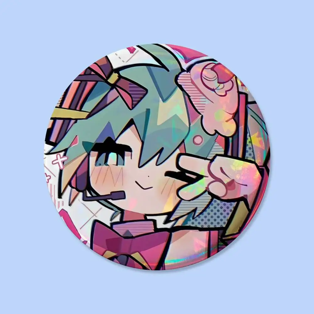 Niedliche M-Miku Kawaii Anstecknadeln Runde Kreative Broschen Taschen-Deko-Accessoires für Fans und Freunde Geschenke – Detail 18