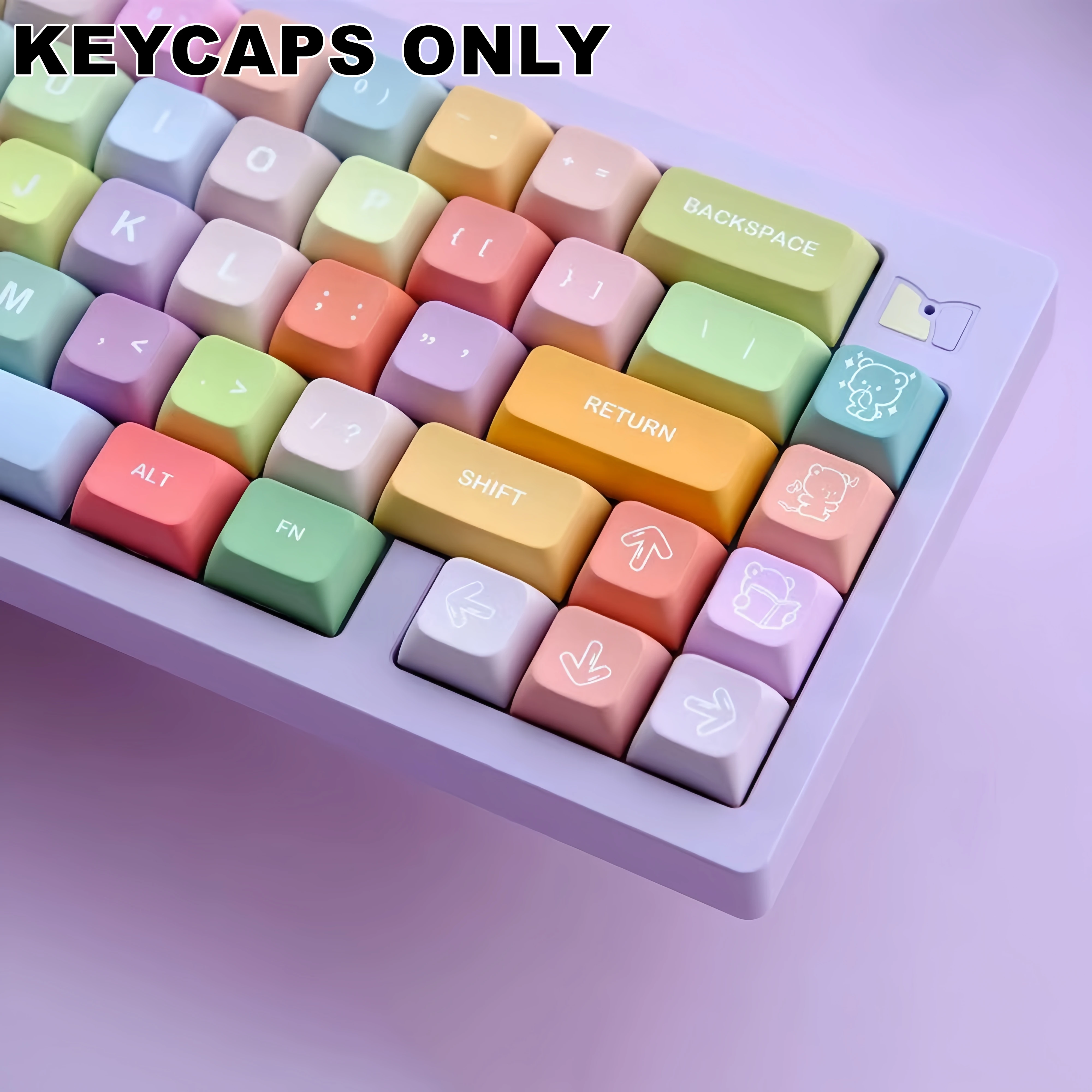 Imagem -06 - Gummy Bear Pbt Xda Altura Keycaps Kit de Teclado Mecânico Acessórios Dye-sublimated Keycap Conjunto para mx Cherry Switch 133 Chaves