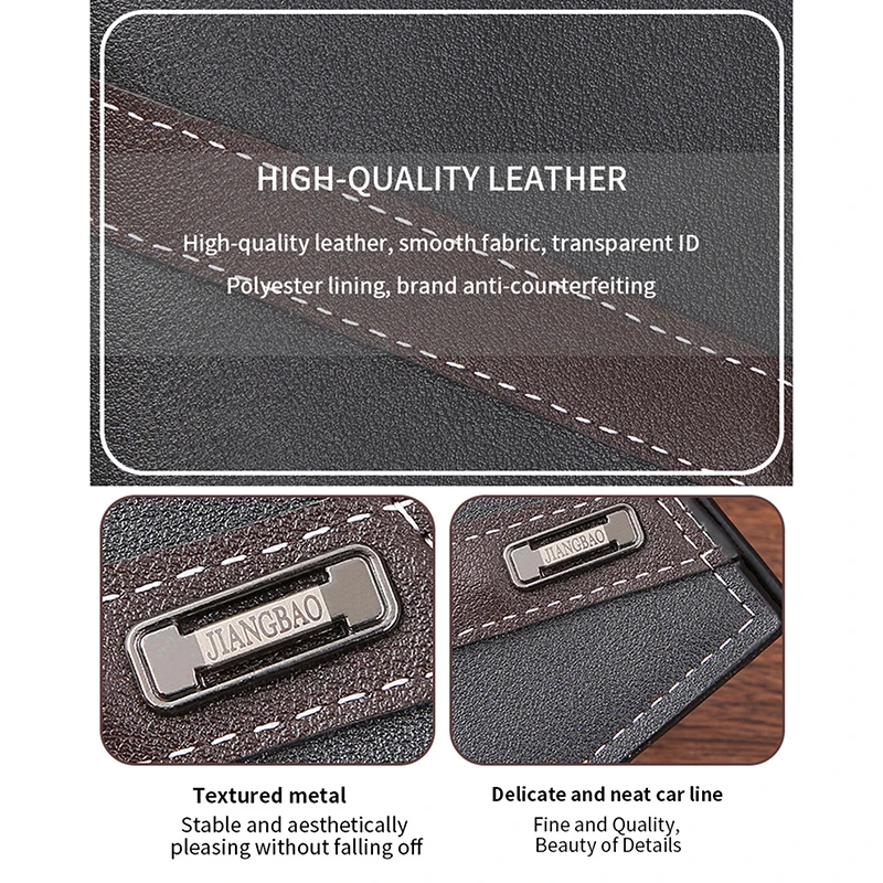 Men Short Bifold Faux Leather Masculina Billetera Credit ID Card Holder Wallet Billfold Purse Clutch Solid Hombre Business Slim image 6