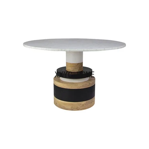 

Первоклассный креативный обеденный стол из натурального мрамора и массива дерева