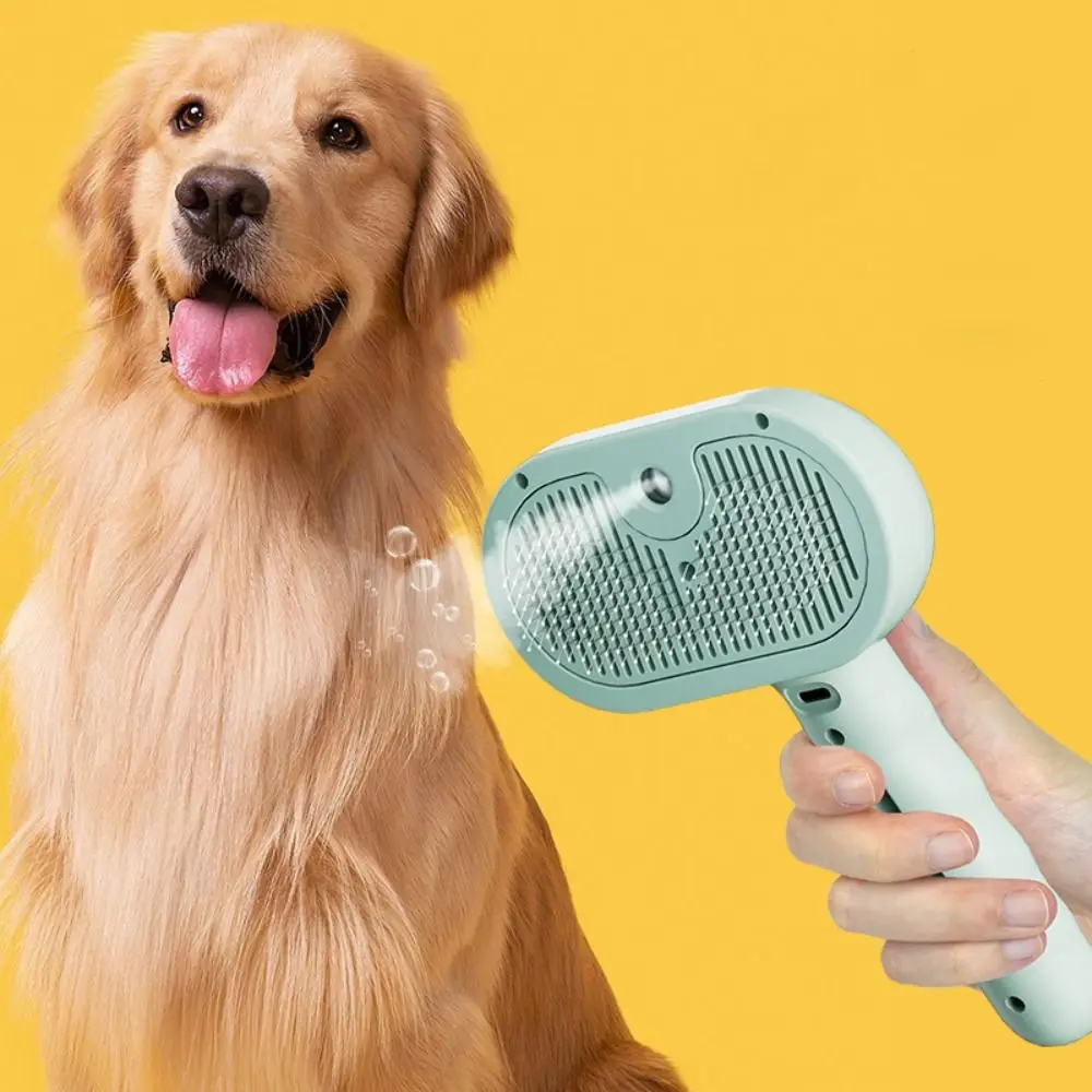 

Grooming Tool Water Tank Cat Spray Brush USB Charging Humidifying Cat Massage Comb Pet Steam Brush Professional Grooming