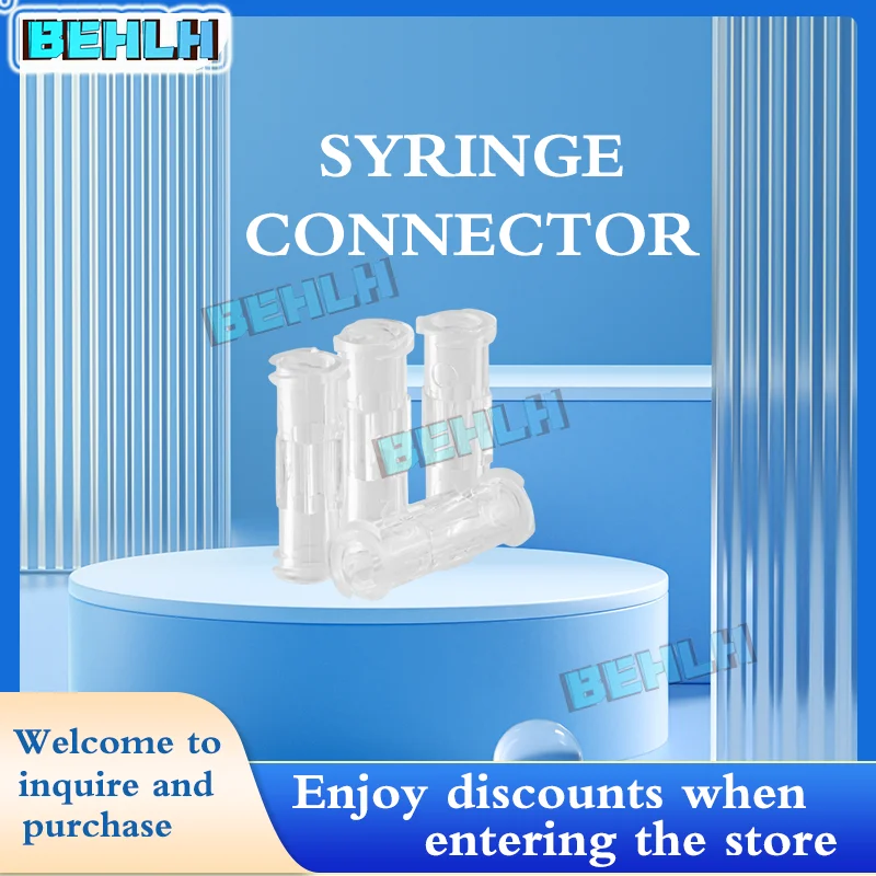 Luer Syringe Connector Medical Sterile Plastic Mater Luer Lock Adapter 10-100PCS Transparent Plastic Syringe Connector