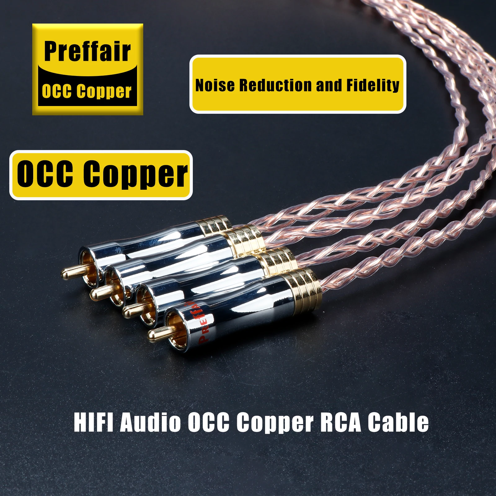 Paar 3AG XLR-Kabel RCA Doppelt Abgeschirmtes OCC Versilbertes Audio-RCA-Verbindungskabel 3CU RCA-Stecker Verlängerungskabel – Detail 15