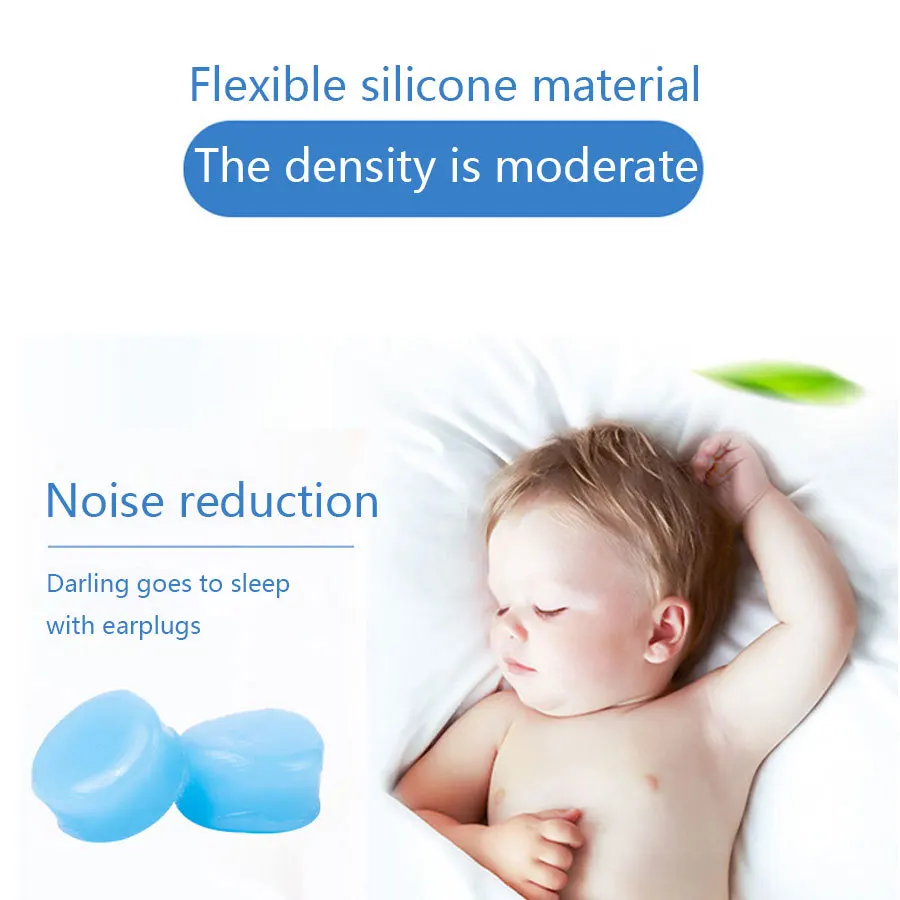 Soft Silicone Earplugs Noise Reduction Ear Plugs for Sleeping Concerts Work Study Reusable Hearing Protection Sleep Quality