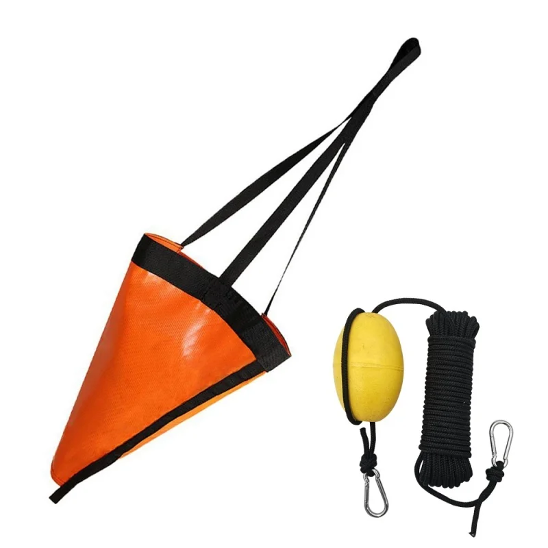 

ISURE MARINE PVC Traction Anchor 18 "/32" Orange Boat Anchor Float Set With Black Rope And Float Ball Yacht Fishing Anchor