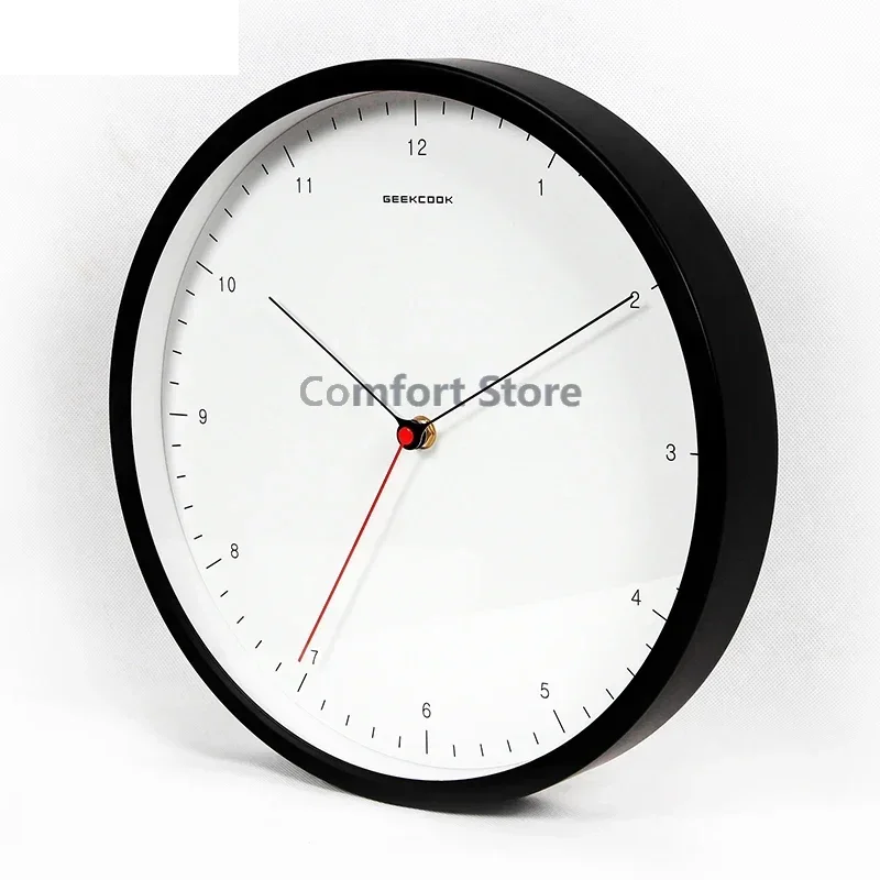 Nordic Design Creative Wall Clocks Metal Minimalist Black White Silent Simple Modern Scale Nordic Style Home Wall Clock