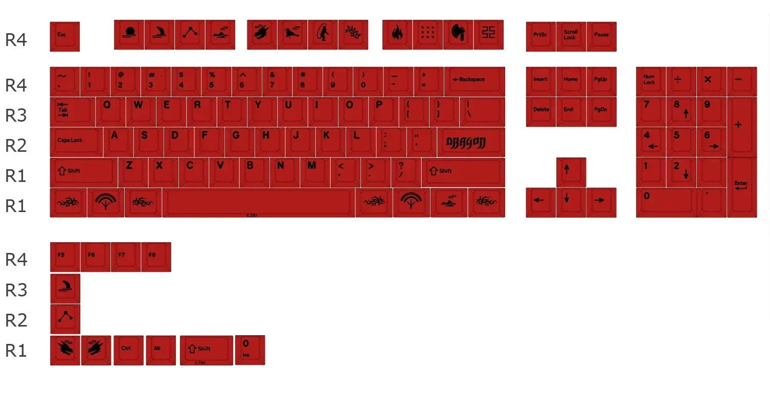 

Candle Dragon Theme PBT Original Highly Sublimated Keycap Mechanical Keyboard Customized Small Full Set Versatile