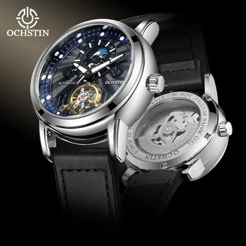ओचस्टिन हॉट पुरुषों की फ्लाइंग टूरबिलन स्केलेटन मैकेनिकल मूवमेंट घड़ियाँ पुरुषों के लिए लेदर-रैप्ड रबर स्ट्रैप मैग्नेटिक बकल घड़ी 8 best sales ओचस्टिन घड़ियाँ - №8