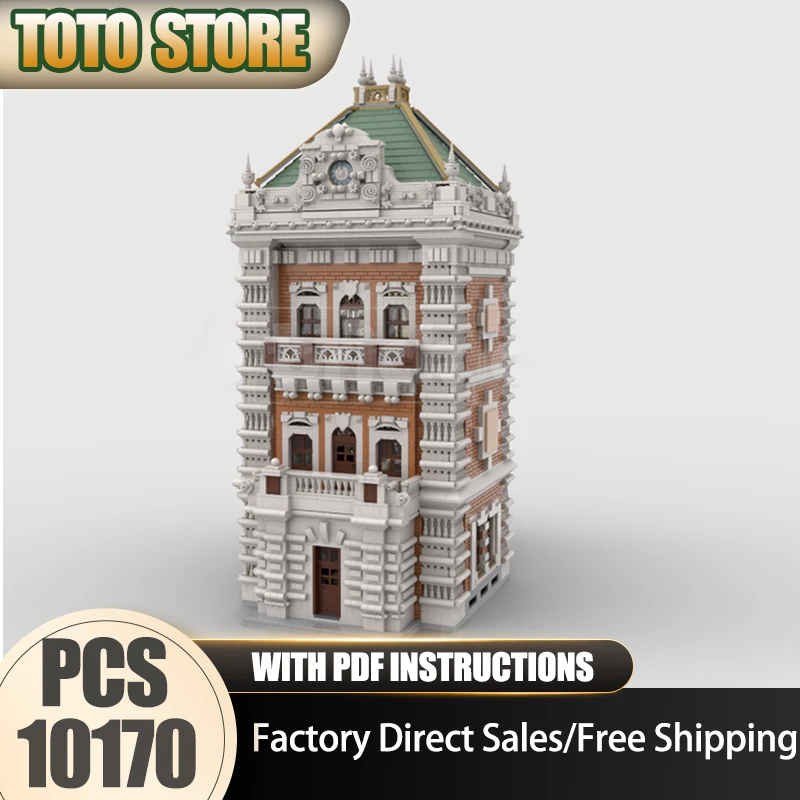 

City Street View Model Moc Building Bricks Palace Library Model Technology Modular Blocks Christmas Set DIY Assembly Toy Gifts