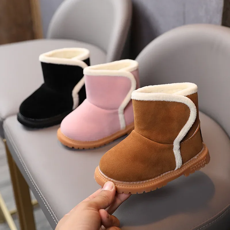 Children Snow Boots Girls Winter Shoes Lamb Wool Boots Boys Snow Boot Ankle Boots Kids Shoe for Girl Bota Infantil Menina 2024