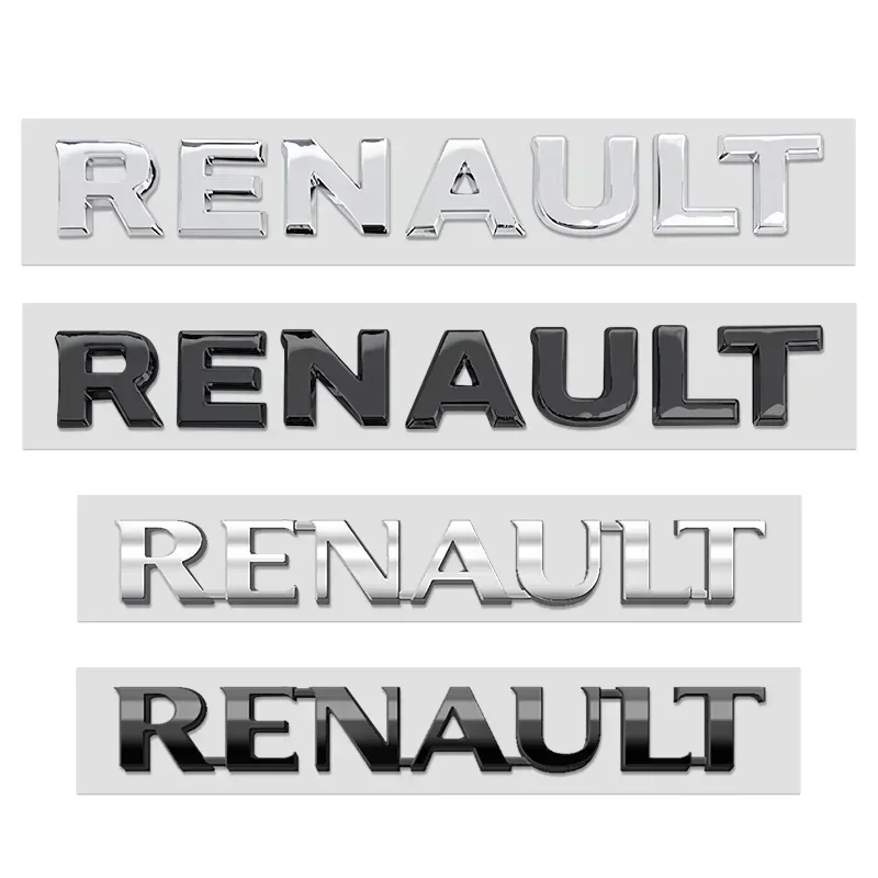 3D ABS car Letter Rear tail trunk Emblem badge sticker For Renault Megane 2 3 4 RS Grand Scenic Clio Captur Duster Trafic Logan view 2