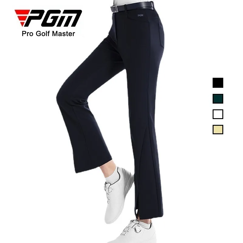 

PGM Golf Wear for Women Pants Fashion Elastic Casual Trousers Mid-waist Flared Pant By Breathable Sport Fabric Design