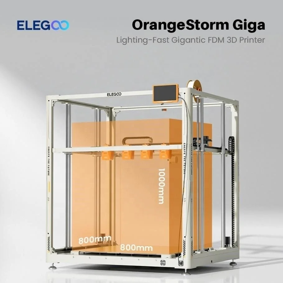 Elegoo OrangeStorm Giga Large Print Size 800mm*800mm*1000mm Core-xy High Speed FDM 3D Printer