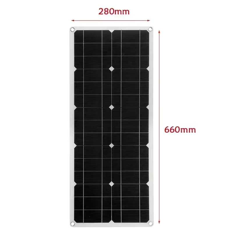 BMAD-Flexible Solar Panel with Controller Cables Module Solar Battery for Car RV Boat Camping Outdoor 300W 60A 12V 24V