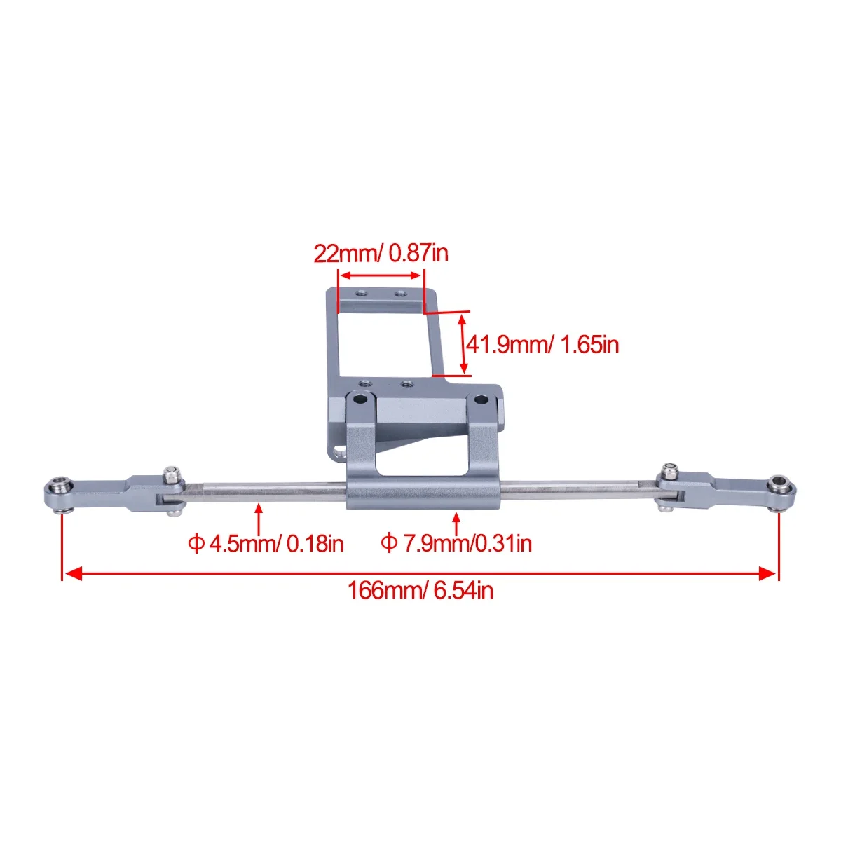 BAT Servo Mount with Full Hydraulic Steering Kit for 1/10 RC Car  Crawler VP Capra F9 Portal Axle LCG Chassis DIY Parts