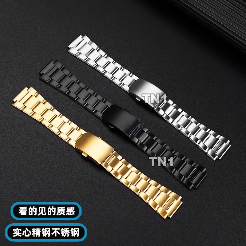 For Casio Small Square Watch band AE-1200WH/1300/1000/1500 A158 168 solid Stainless steel Watch strap 18mm Men Convex Bracelet