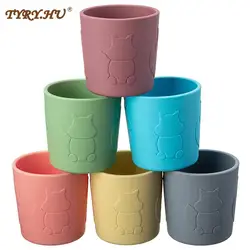 180Ml Cho Bé Drinkware Straw Cup Bé Học Tập Bình Bú Chống Nóng Chống Rò Rỉ Silicone Bộ Đồ Ăn Cho Bé Nước