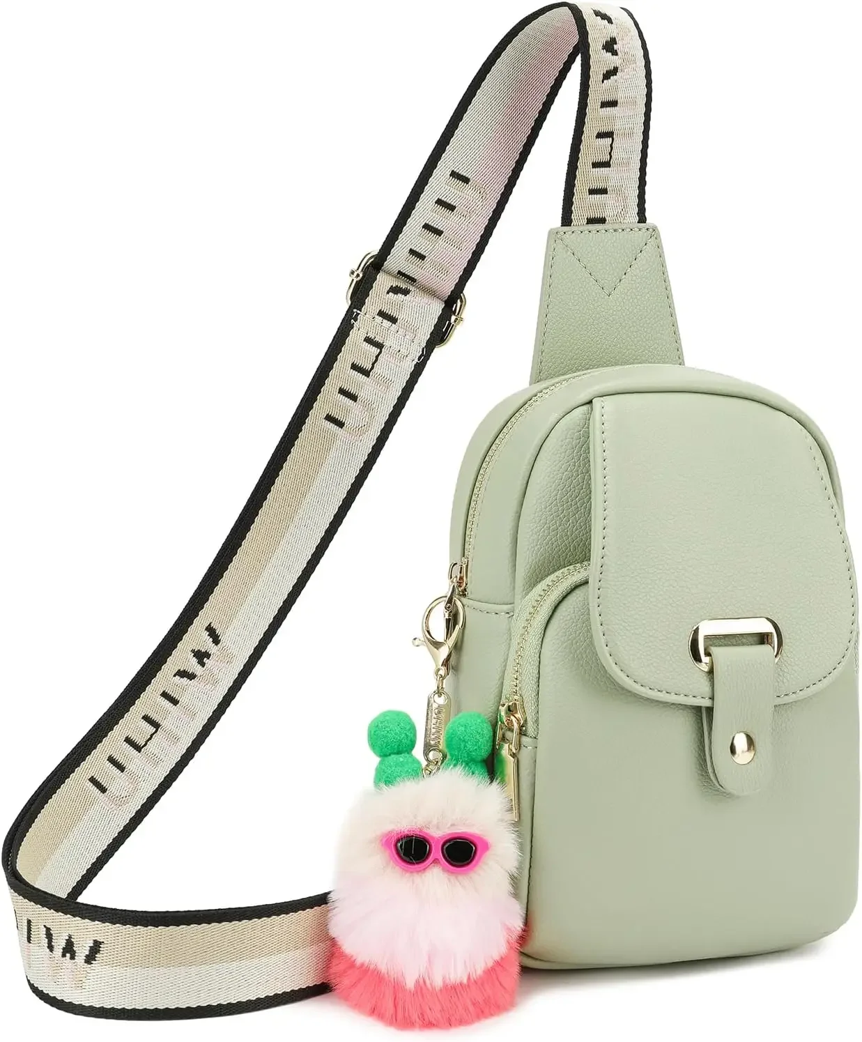 

Women’s Vegan Leather Sling Bag, Small Crossbody Fanny Pack with Adjustable Strap for Travel & Shopping